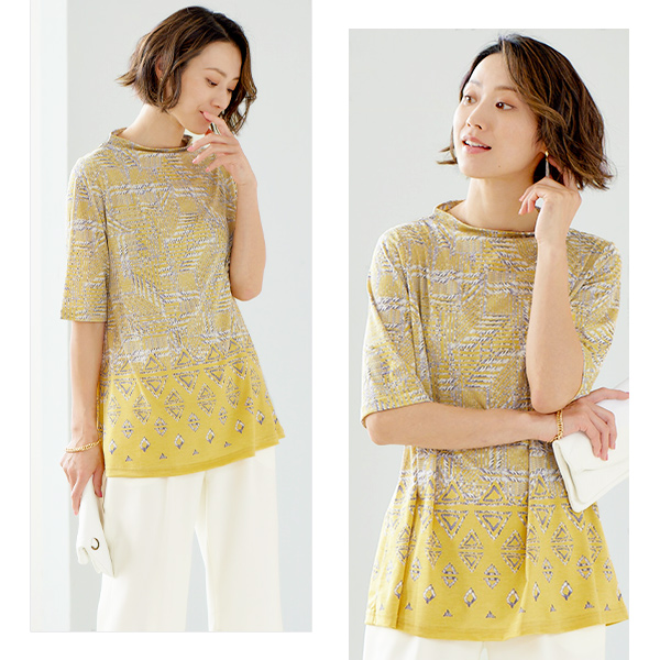 パネルプリントチュニック◎