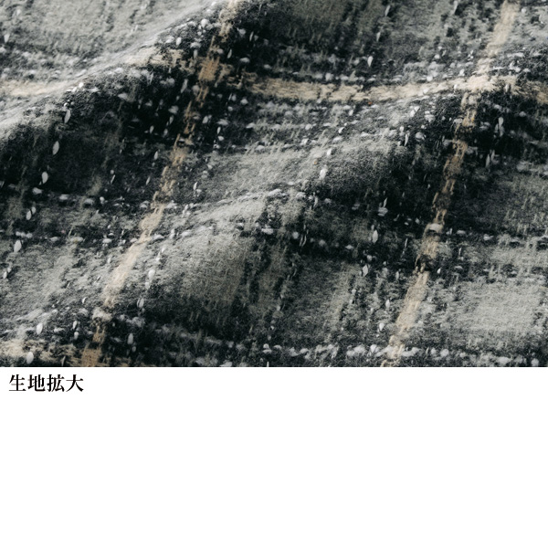 チェックツイード キーネックチュニック