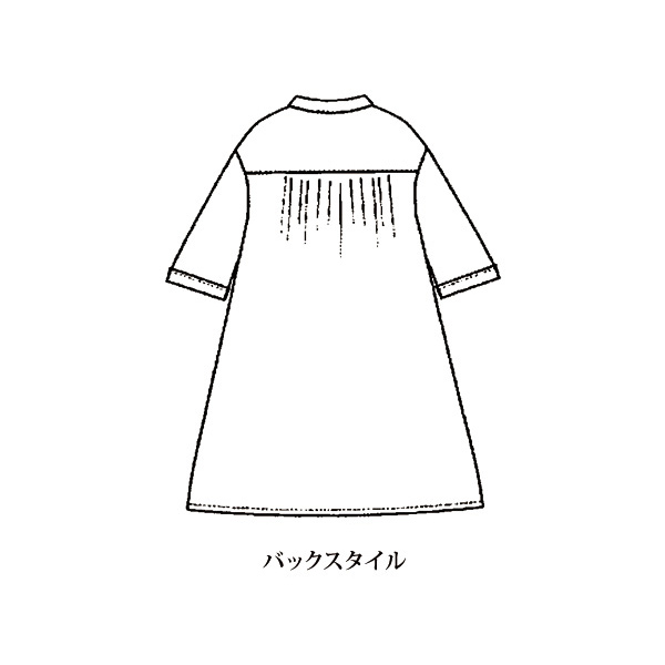 リーフプリントシャツワンピース