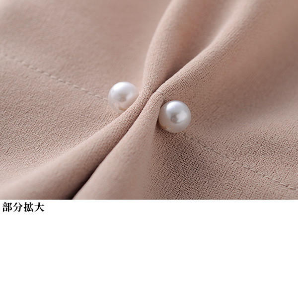 重ね着風デザイン「Ｔブラウス」ー