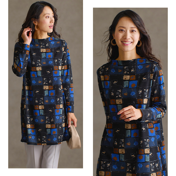日本製プリントチュニック