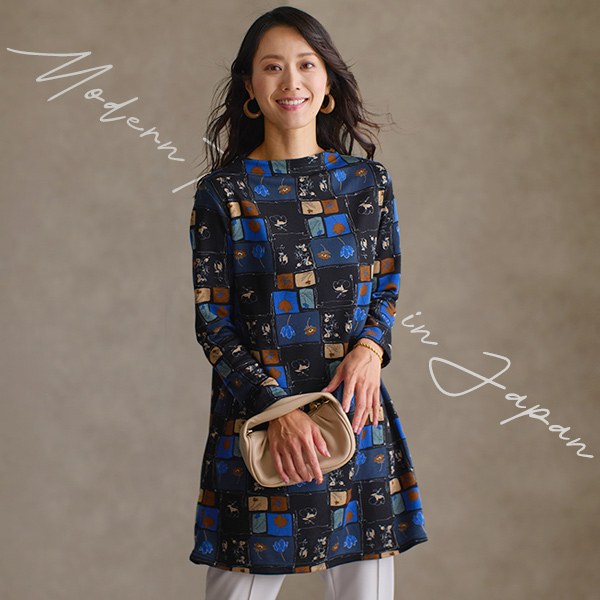 日本製プリントチュニック