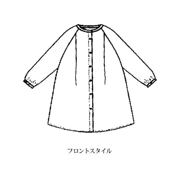 ポイント配色 フラワープリント シャツチュニック | 京都通販ミセスの