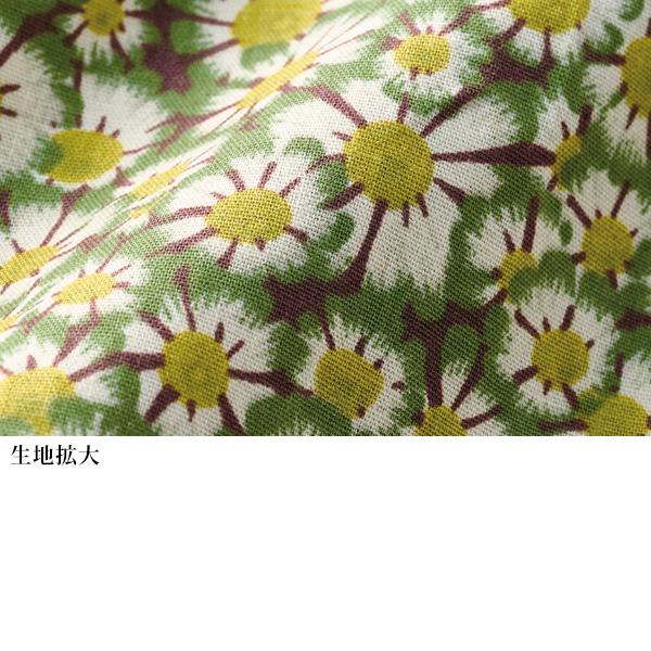 ポイント配色 フラワープリント シャツチュニック | 京都通販ミセスの