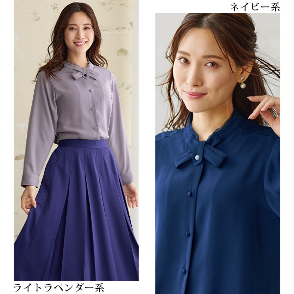 リボンタイデザインブラウス