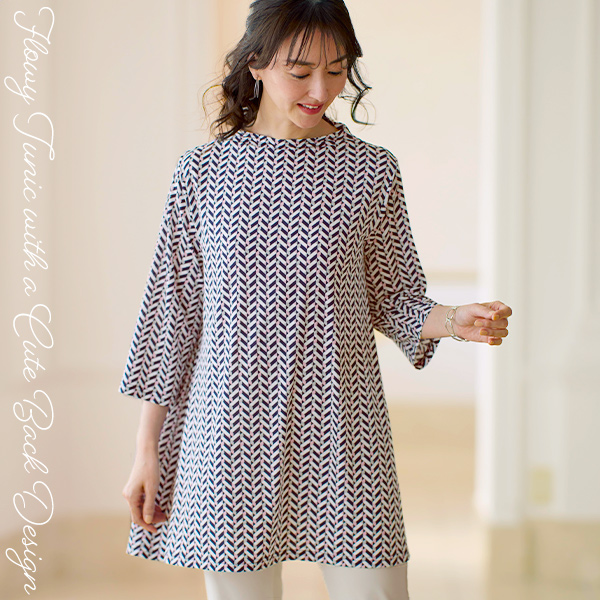 プリントカットソーチュニック