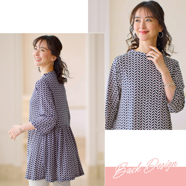 プリントカットソーチュニック