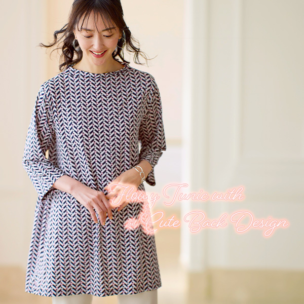 プリントカットソーチュニック