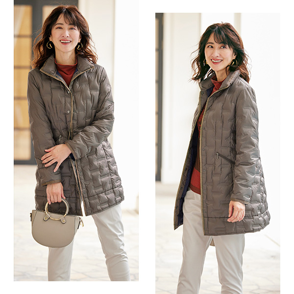 軽量高密度シームレスダウンコート◎☆ | 京都通販ミセスの