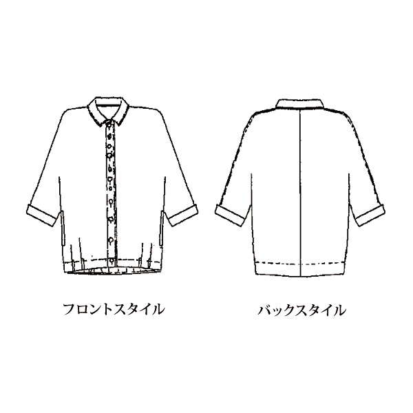 綿麻プリントドルマンブラウス◎