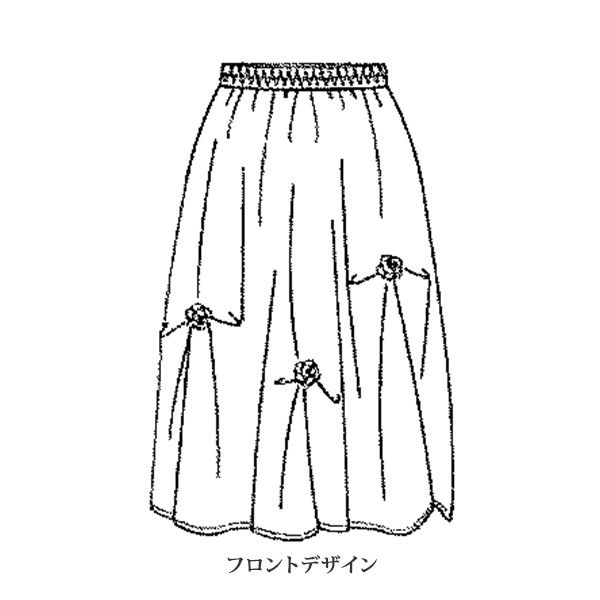 バラモチーフ使いスカート◎