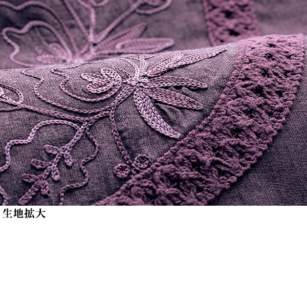 ミックス調綿混刺しゅうブラウス◎ | 京都通販ミセスのファッション館