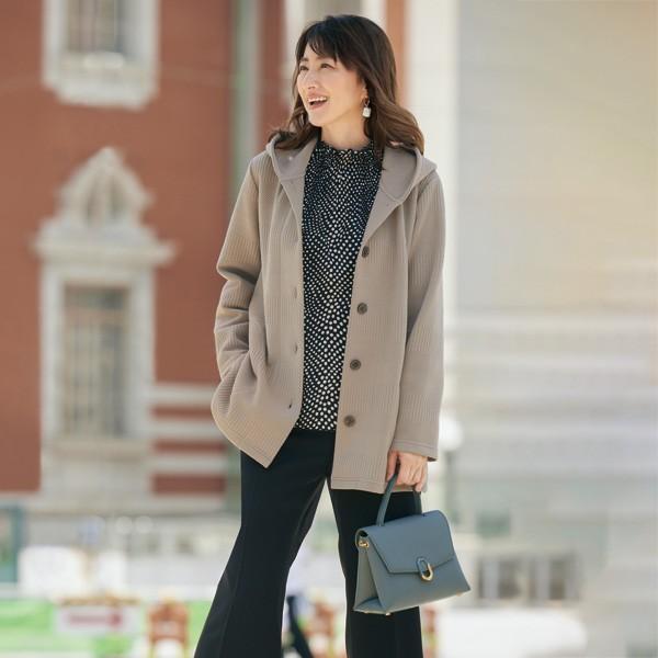 フード付ジャカードカットソージャケット◎ | 京都通販ミセスの