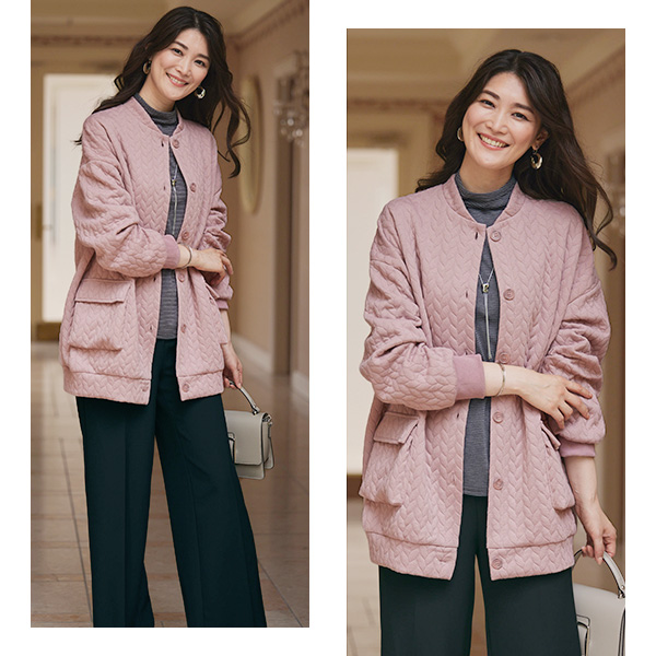 キルトジャカードジャケット