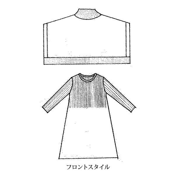 ダイヤ柄ニットワンピースアンサンブル