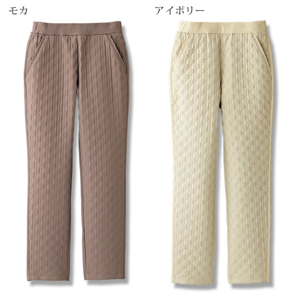 エンボス加工中わた入りパンツ