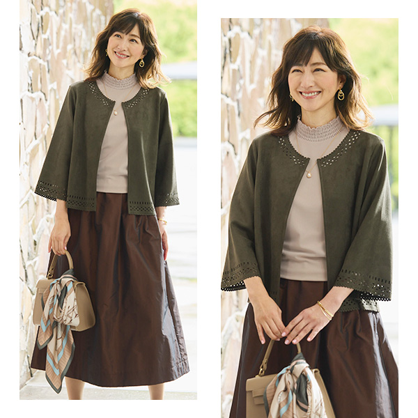 スエードタッチヒートカットジャケット