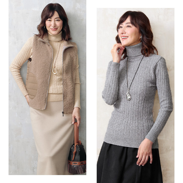 ラメタートルセーター