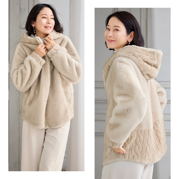 フェイクファーブルゾン