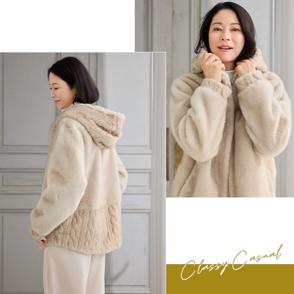 フェイクファーブルゾン