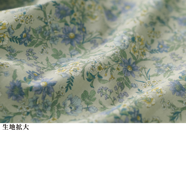 花柄タックフレアチュニック