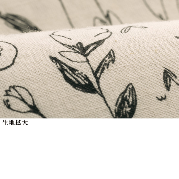 綿麻 花柄プリント ドルマンワンピース