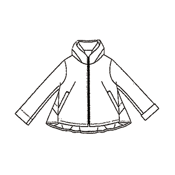 刺しゅう使い綿デニムブルゾンジャケット