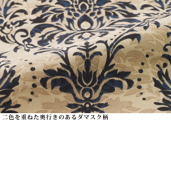 ボウタイ付ダマスク柄ブラウス