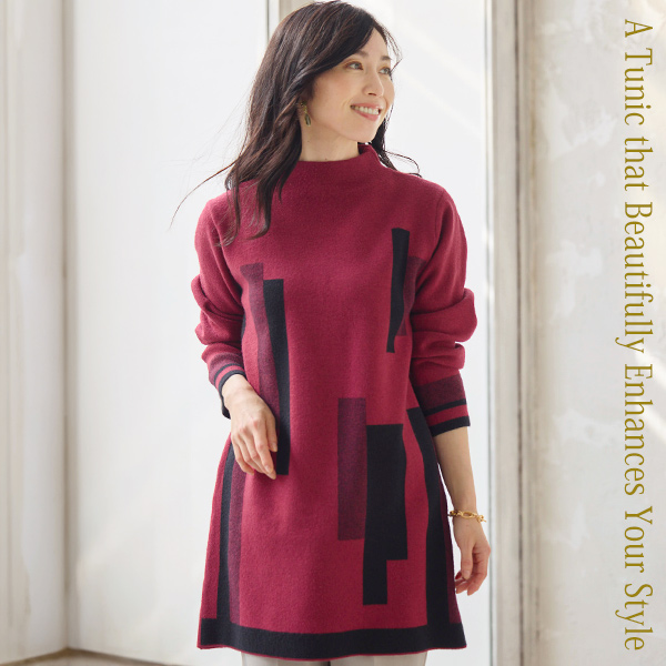 ジャカードニットチュニック