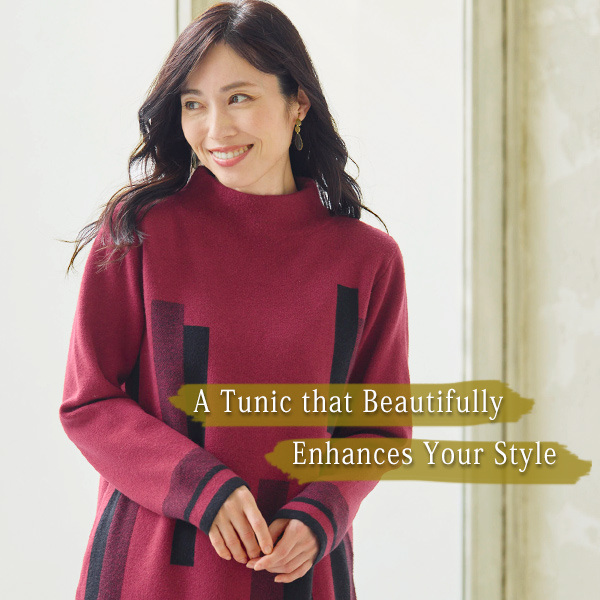 ジャカードニットチュニック