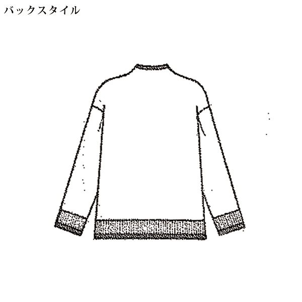 配色ニット前タック仕様プルオーバー