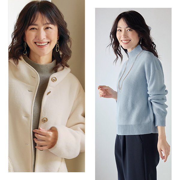 ホールガーメントボトルネックセーター