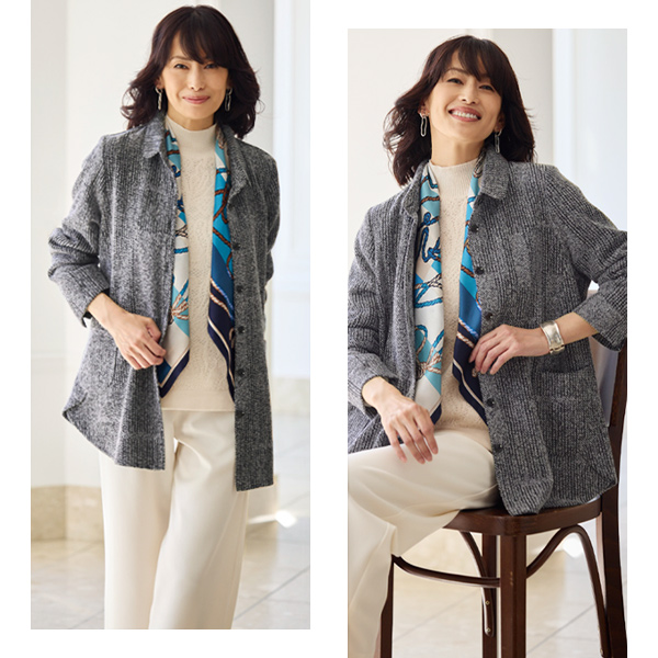 ツイード調ジャケット