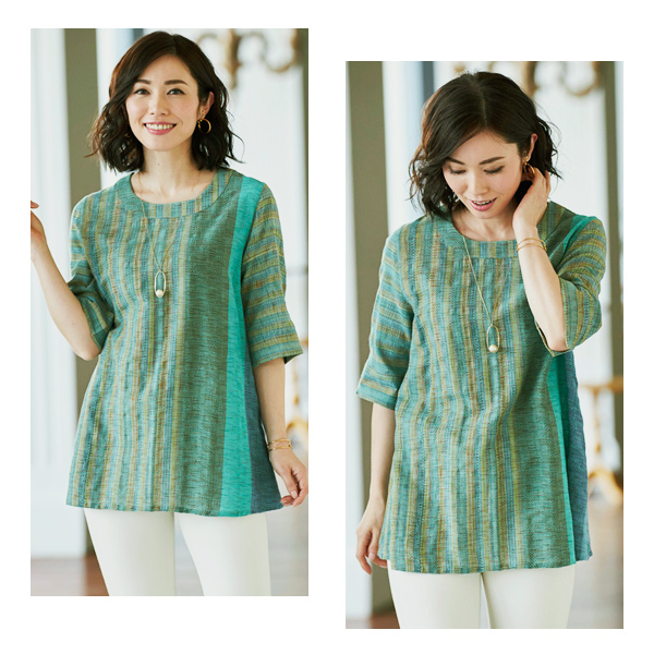 かすりオーバーブラウス◎☆