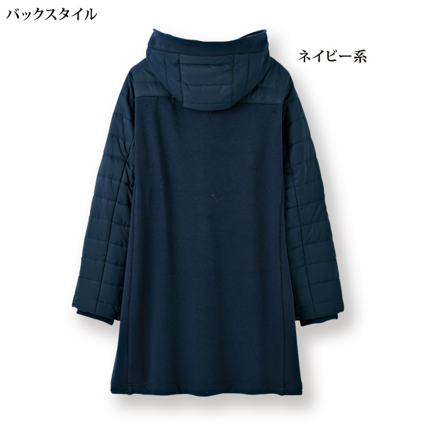 中わた×裏シャギーフーディコート