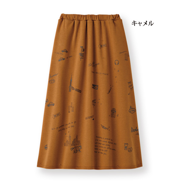 ニューヨーク柄ジャージスカート
