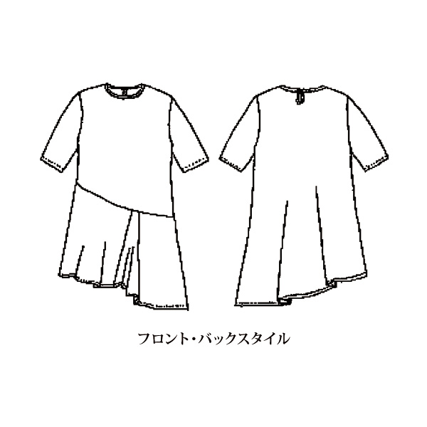 モノトーンプリントチュニック