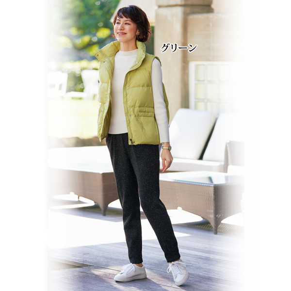 ポケットデザインダウンベスト