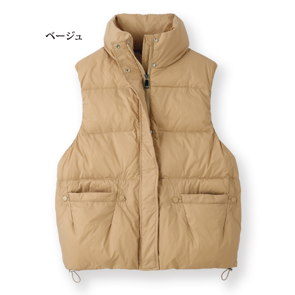 ポケットデザインダウンベスト