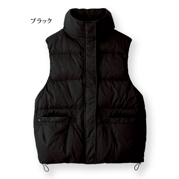 ポケットデザインダウンベスト