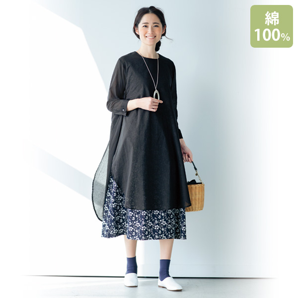 シアーチュニック＆ワンピースアンサンブル