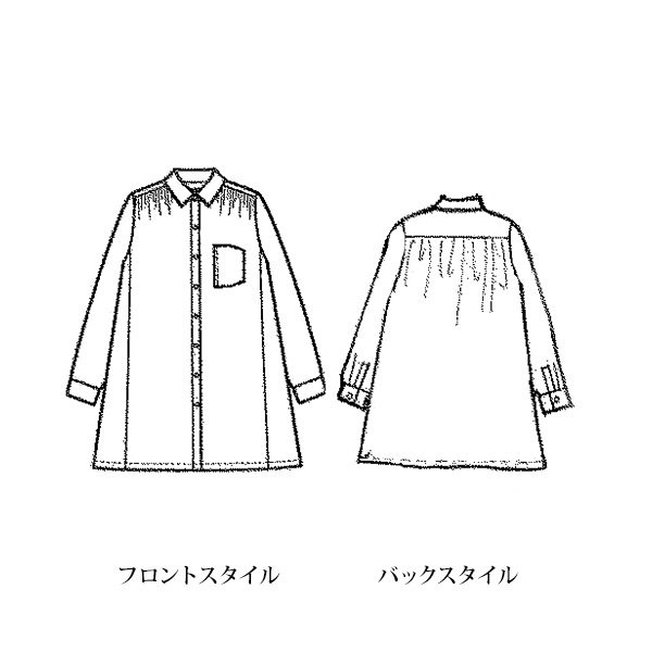 綿麻ストライプシャツジャケット