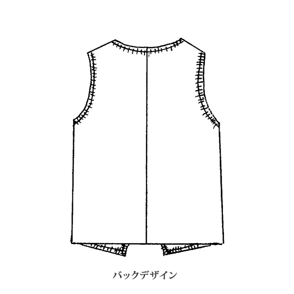 かぎ針風モチーフ付ニットベスト