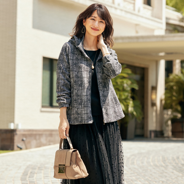 ふくれジャカードカットソーブルゾンジャケット