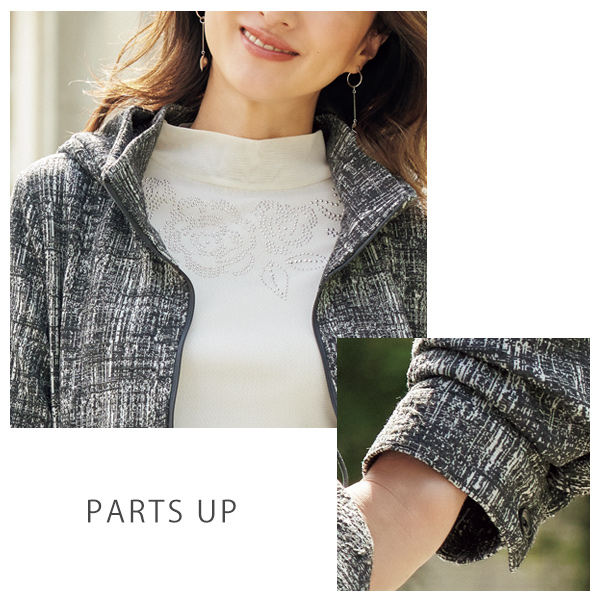 ふくれジャカードカットソーブルゾンジャケット