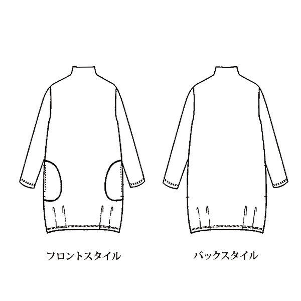 起毛チェックボトルネックチュニック / レディース おしゃれ服 50代 60代 70代 80代 ミセスファッション シニアファッション 百貨店通販掲載