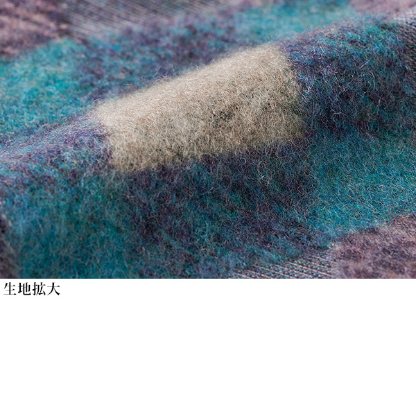 起毛チェックボトルネックチュニック / レディース おしゃれ服 50代 60代 70代 80代 ミセスファッション シニアファッション 百貨店通販掲載