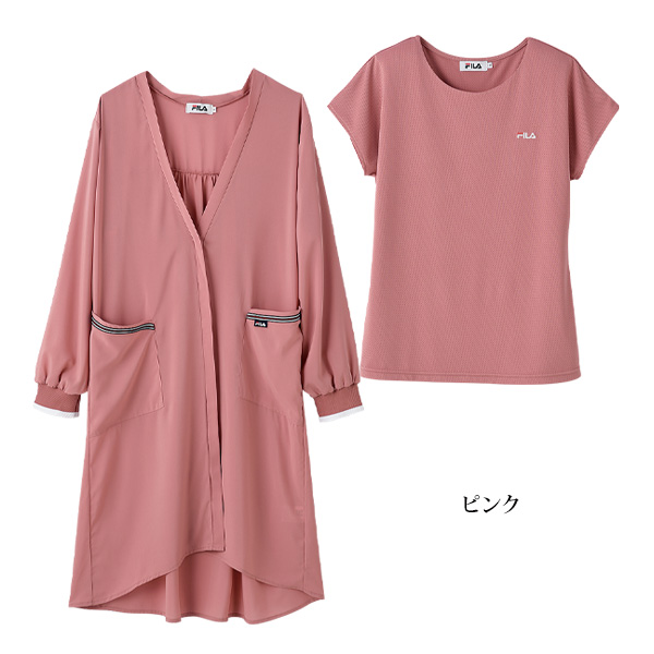 フィラロングカーディガンアンサンブル